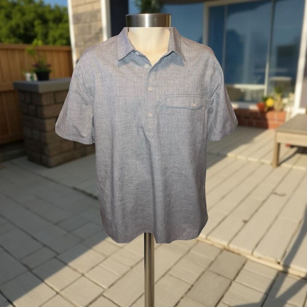Roamers & Seekers Men's Gray Landsdown Shirt Short Sleeve Size Large #93